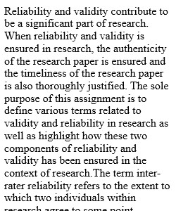 Importance of Reliability and Validity in Research